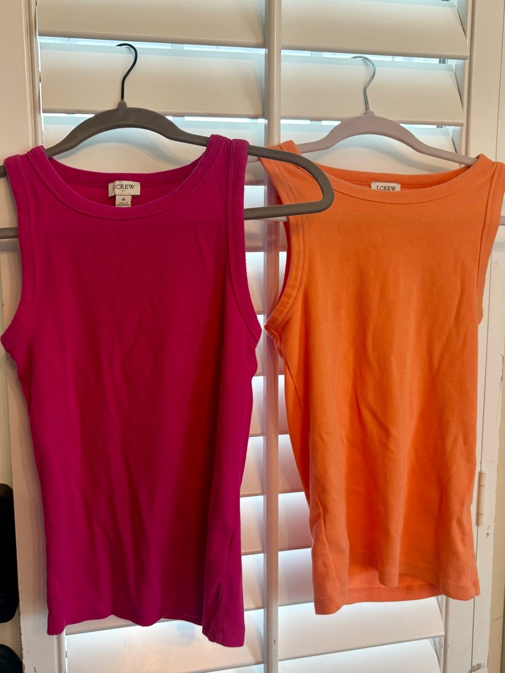 J. Crew Sleeveless Tank Tops in Fuchsia and Orange 2/$12 no